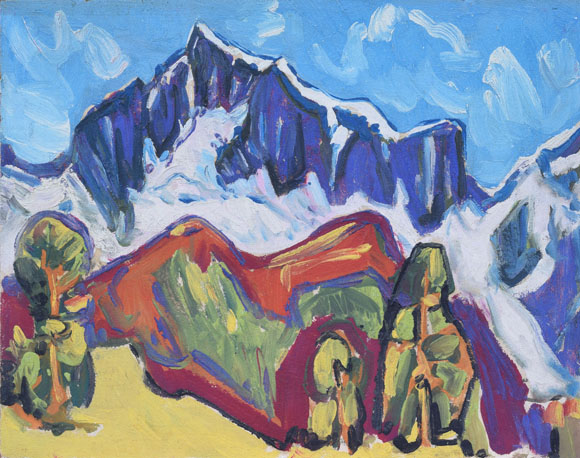 Konrad Sommer: Weisshorn,  um 1968, Öl auf Hartfaser, 56,7 x 71,0 cm