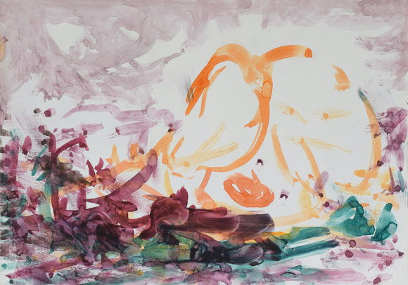Konrad Sommer: Ettaler Mandl, 1.10.1996, Aquarellfarben auf Papier, 22,0 x 31,3 cm