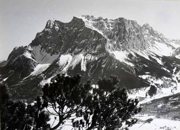 Konrad Sommer: Zugspitze, Schwarzweißfoto, 28.02.1959