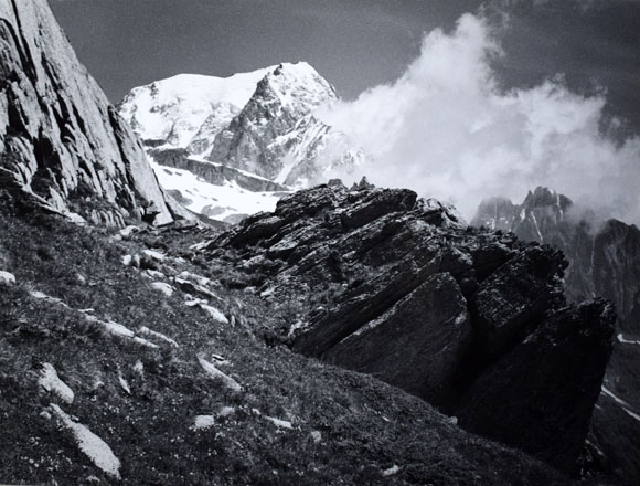 Konrad Sommer: Mont Blanc, Schwarzweißfoto, 1965