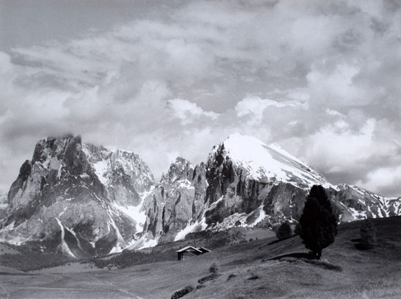 Konrad Sommer: Langkofel, Plattkofel, Dolomiten, Schwarzweißfoto, 15.06.1963