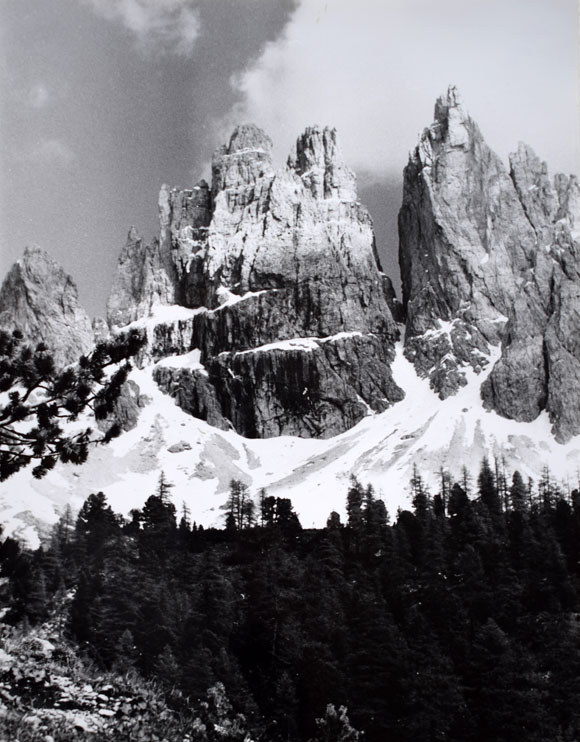 Konrad Sommer: Rosengarten, Dolomiten, Schwarzweißfoto, 17.07.1963