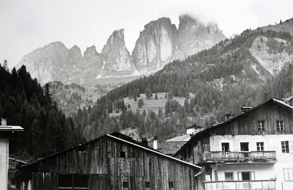Konrad Sommer: Drei Zinnen, Schwarzweißfoto, 1963