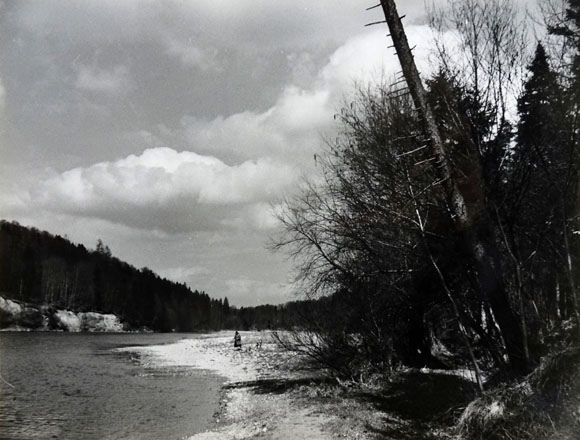 Konrad Sommer: Isar, Schwarzweißfoto, 1959