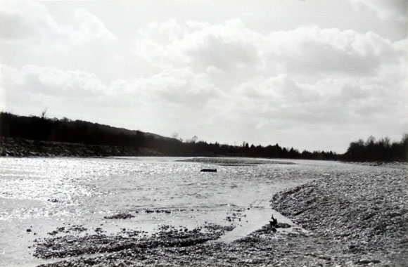 Konrad Sommer: Isar, Schwarzweißfoto, 1959