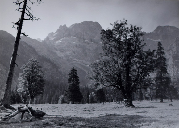 Konrad Sommer: Rhontal, östliche Karwendelspitze, Schwarzweißfoto, 1965  
