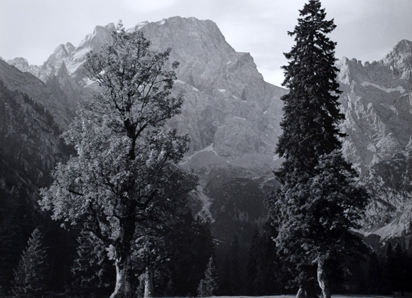 Konrad Sommer: Rhontal, östliche Karwendelspitze, Schwarzweißfoto, 1965 