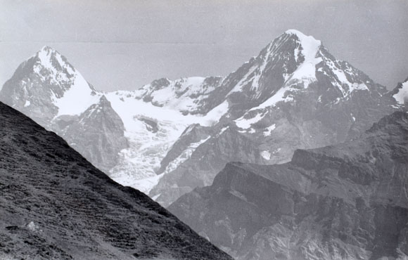 Konrad Sommer: Eiger, Mönch, Schwarzweißfoto, 26.07.1964  