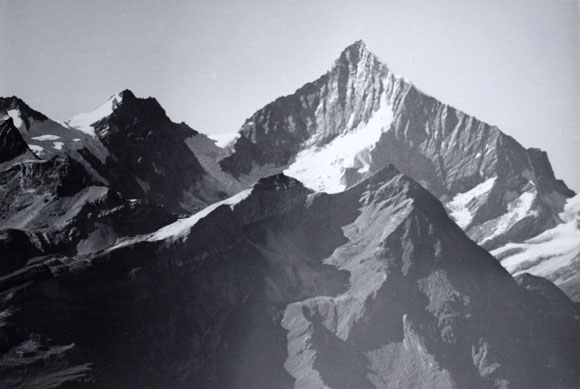 Konrad Sommer: Weißhorn, Mettelhorn, Schwarzweißfoto, 1964 