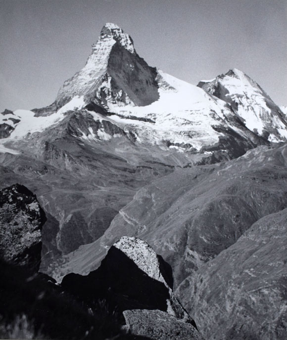 Konrad Sommer: Matterhorn vom Dent Herens, Schwarzweißfoto,  September 1964  